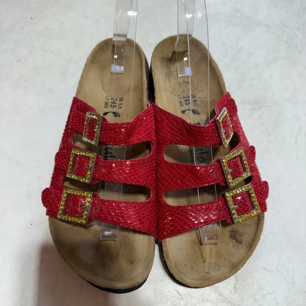 Betula by Birks Sandals with Gold Buckles - Picture 3 of 7